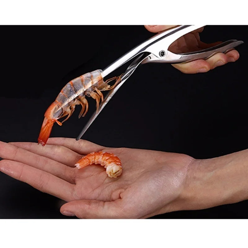 Stainless Steel Shrimp Peeler & Deveiner – Easy Seafood Tool