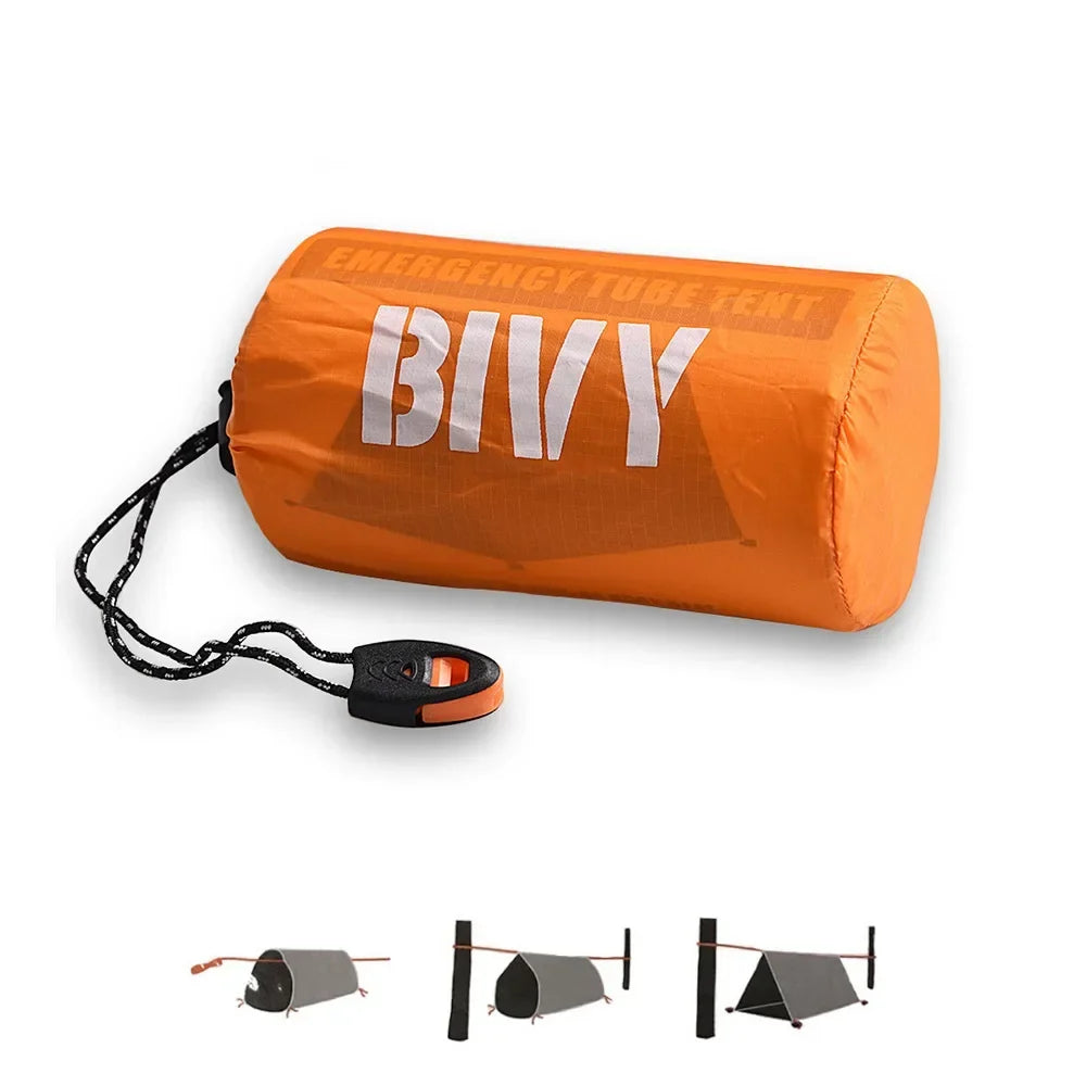 2-Person Emergency Survival Shelter Kit | Bivy Tent & Thermal Blanket