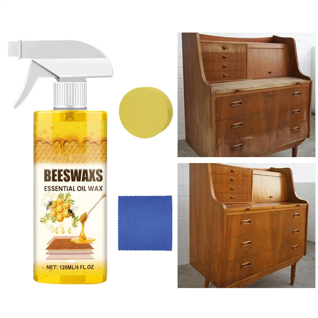 Beeswax Wood Polishing Spray 120ml | Furniture Scratch & Shine