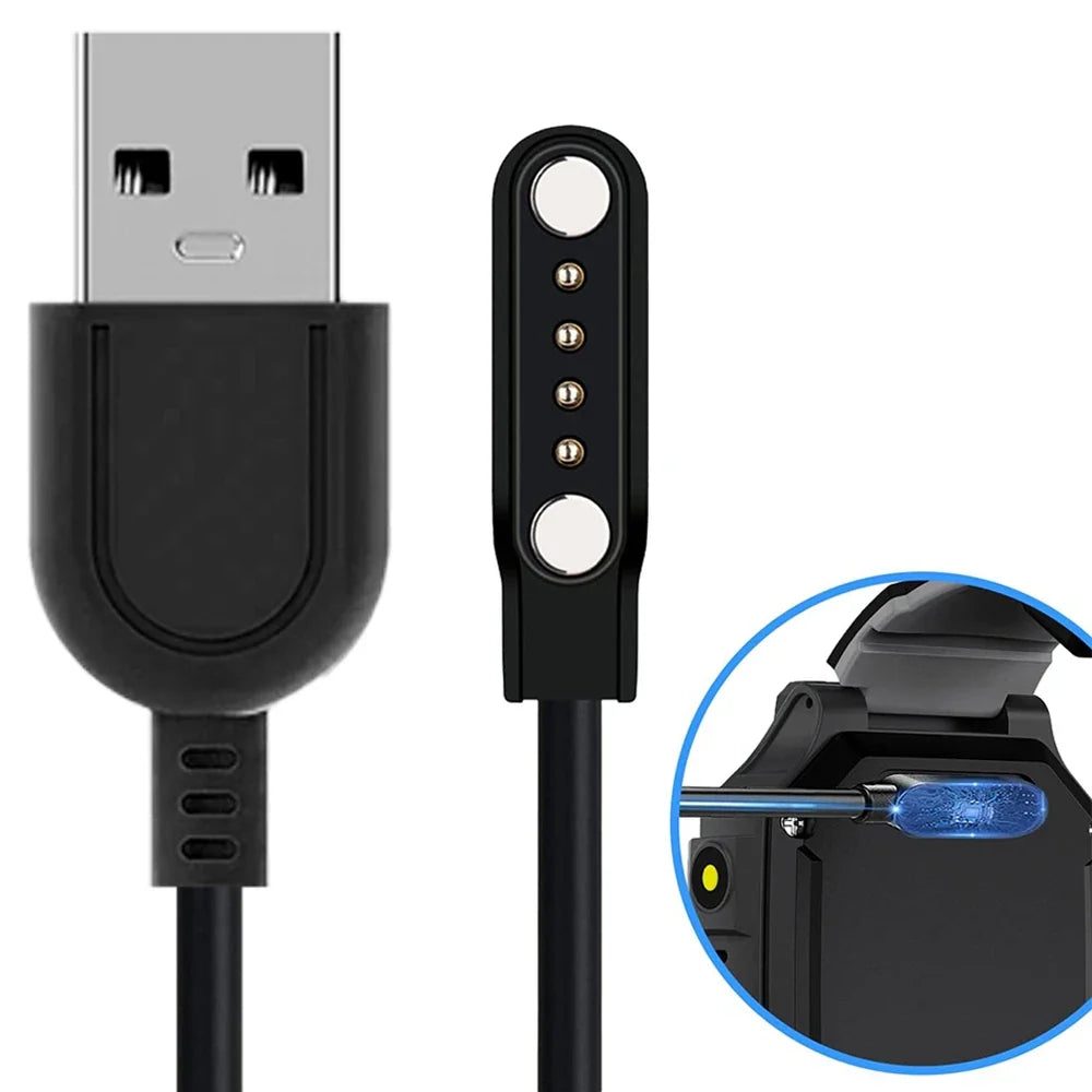 4-Pin Magnetic Smart Watch Charger Cable – GT88 KW18 KW88