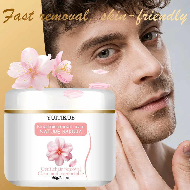 YUITIKUE Sakura Hair Removal Cream – Face & Body, 60g