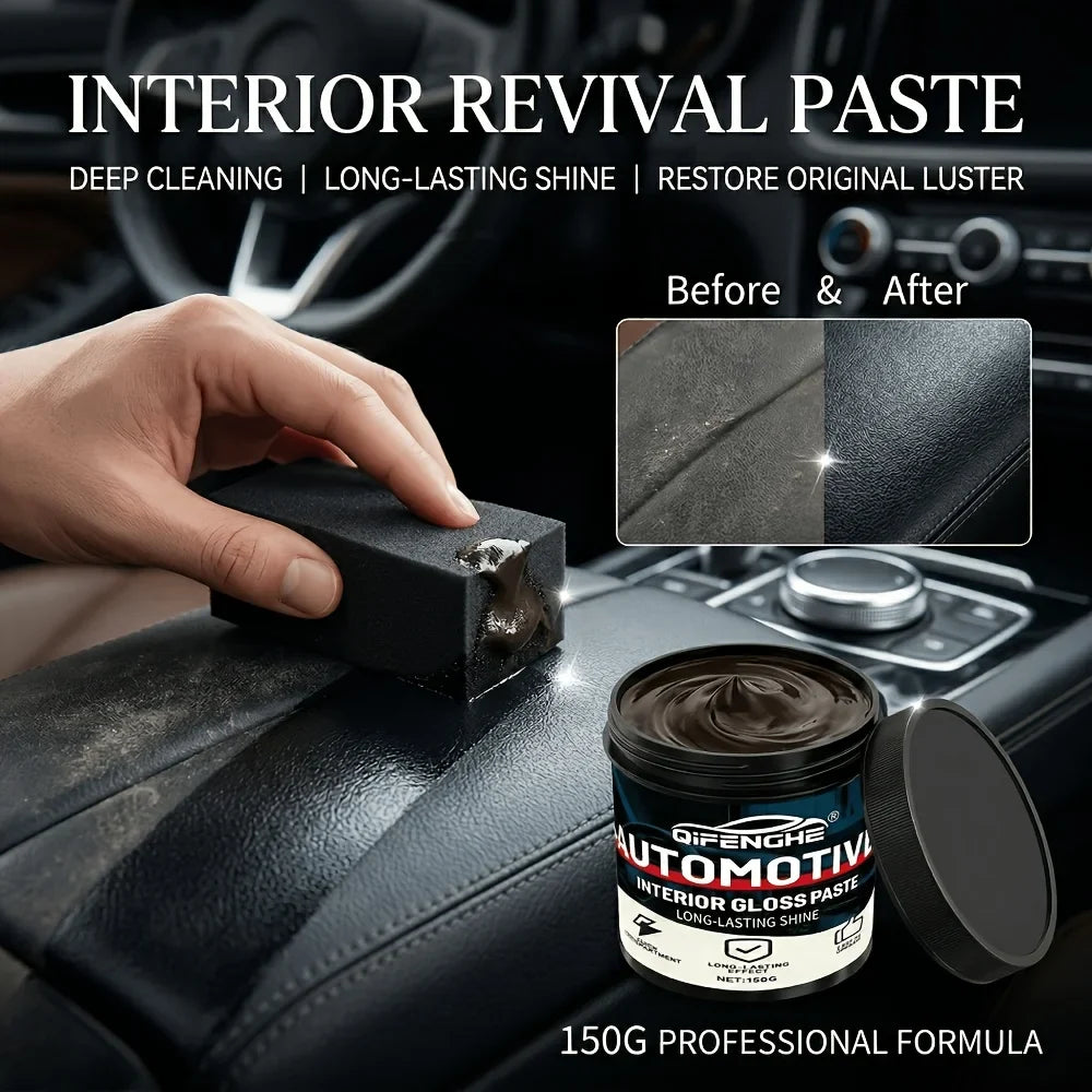 150g Car Plastic Restorer, Dashboard Polish & Tire Shine Paste
