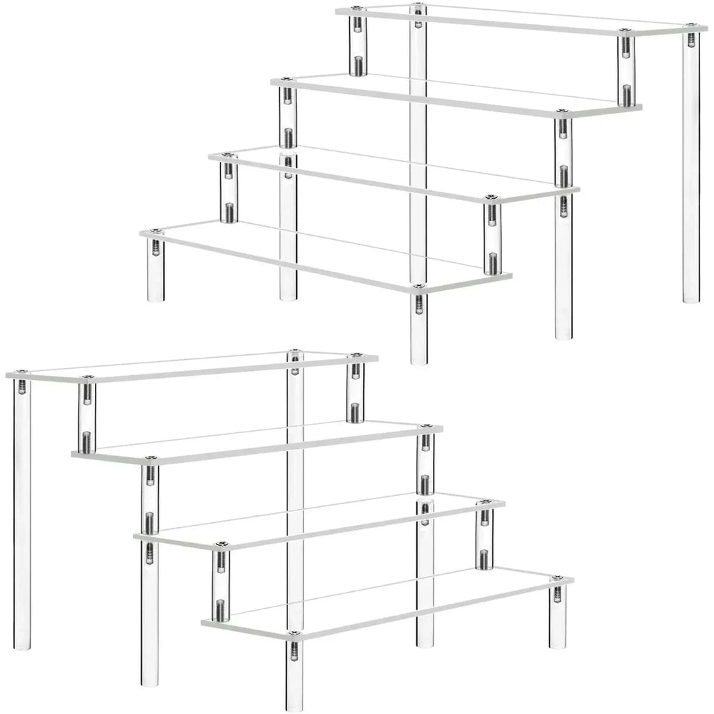 Iridescent Acrylic Display Riser Stand 1–5 Tier Shelf Organizer