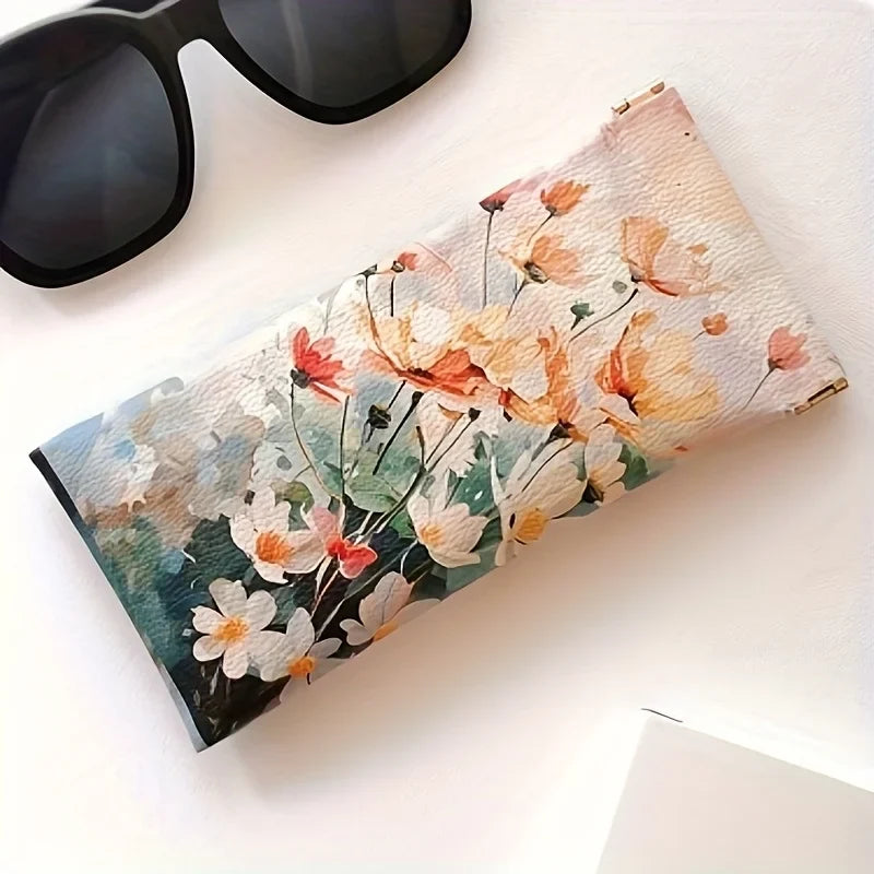 Glasses Case Faux Leather Eyeglass Pouch Waterproof Box Storage Bag