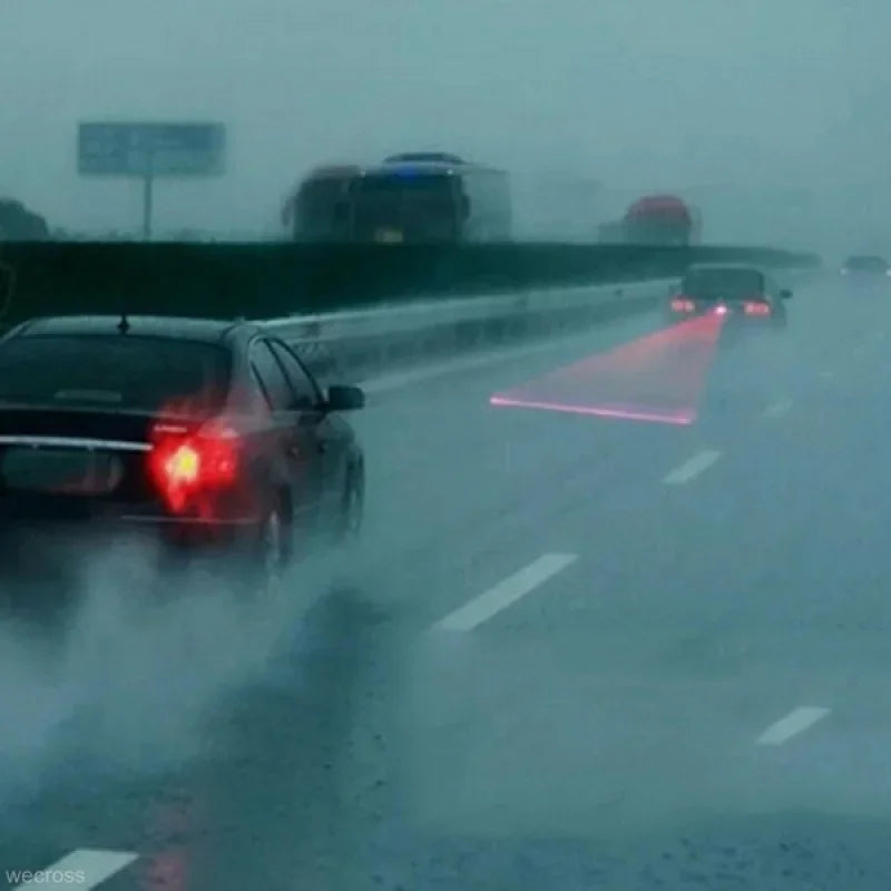 Auto LED Laser Fog Light Car Anti-collision Tail Brake Warning Lamp