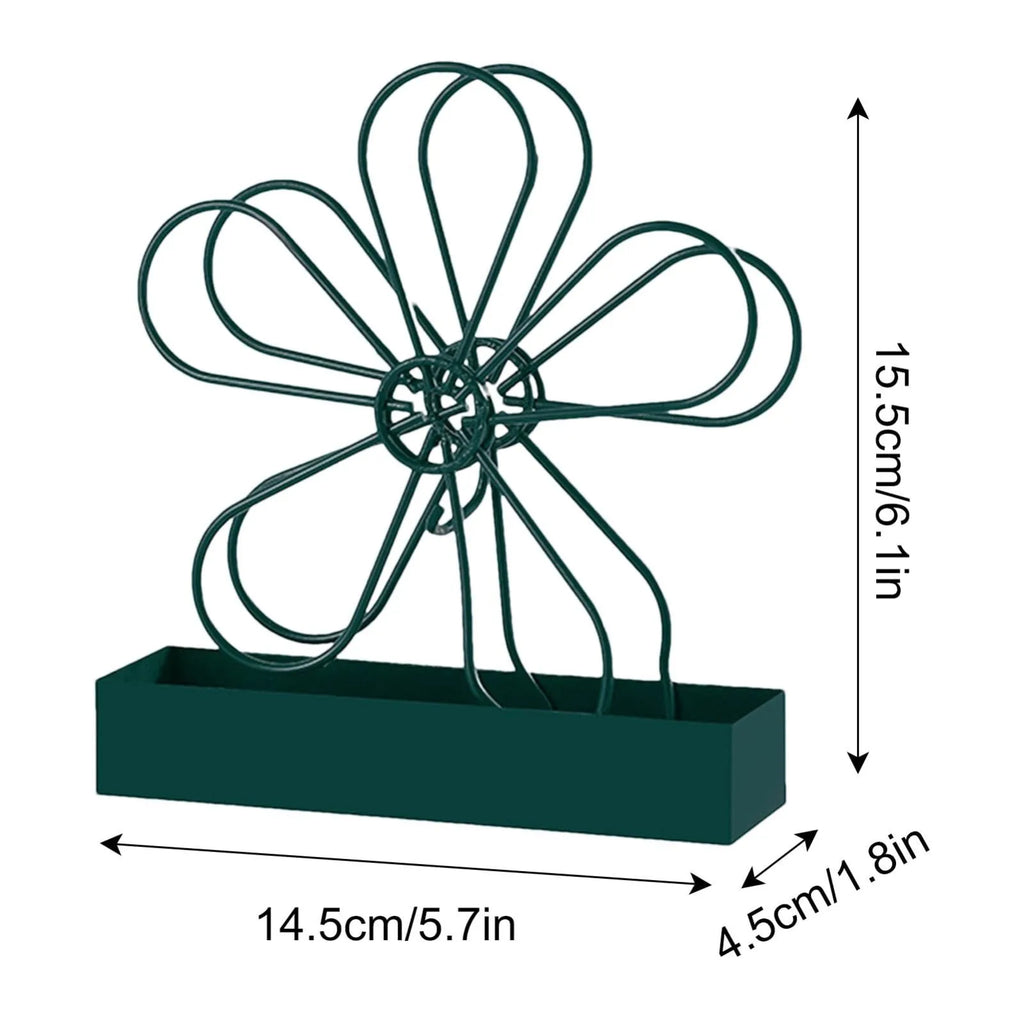 Flower Shape Mosquito Coil Holder with Tray – Iron Rack