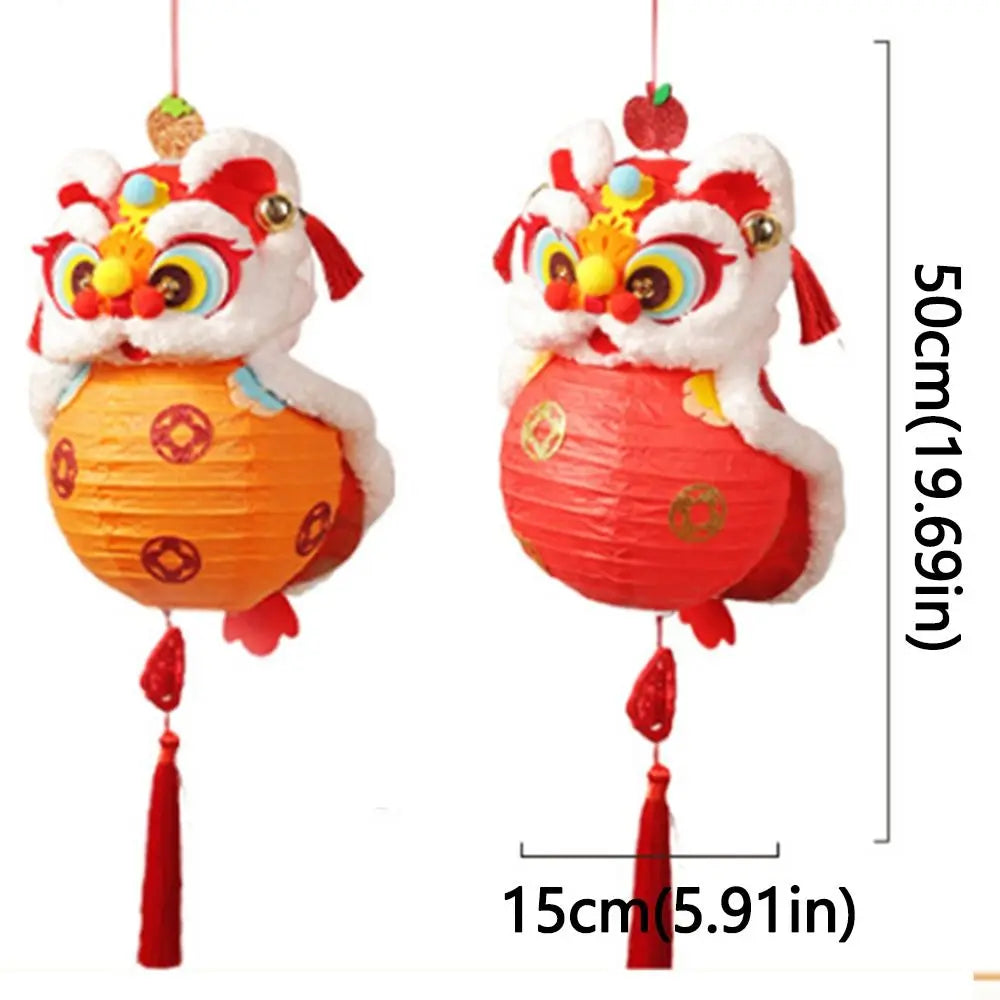 Glowing Lion Dance Lantern DIY Kit | Chinese New Year Tassel