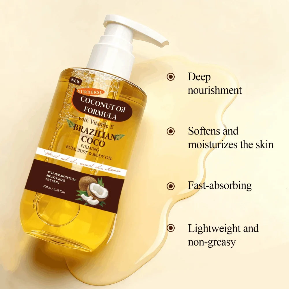 Brazilian Coconut & Vanilla Firming Body Oil – 192ml