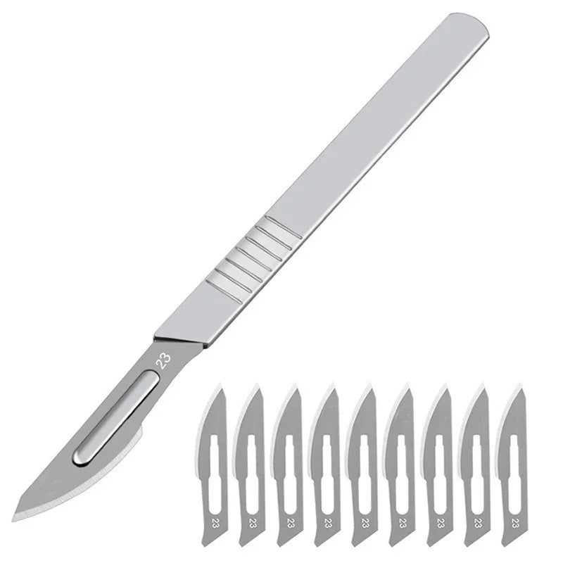 11 23 Carbon Steel Carving Metal Scalpel Blades Handle DIY Cutting