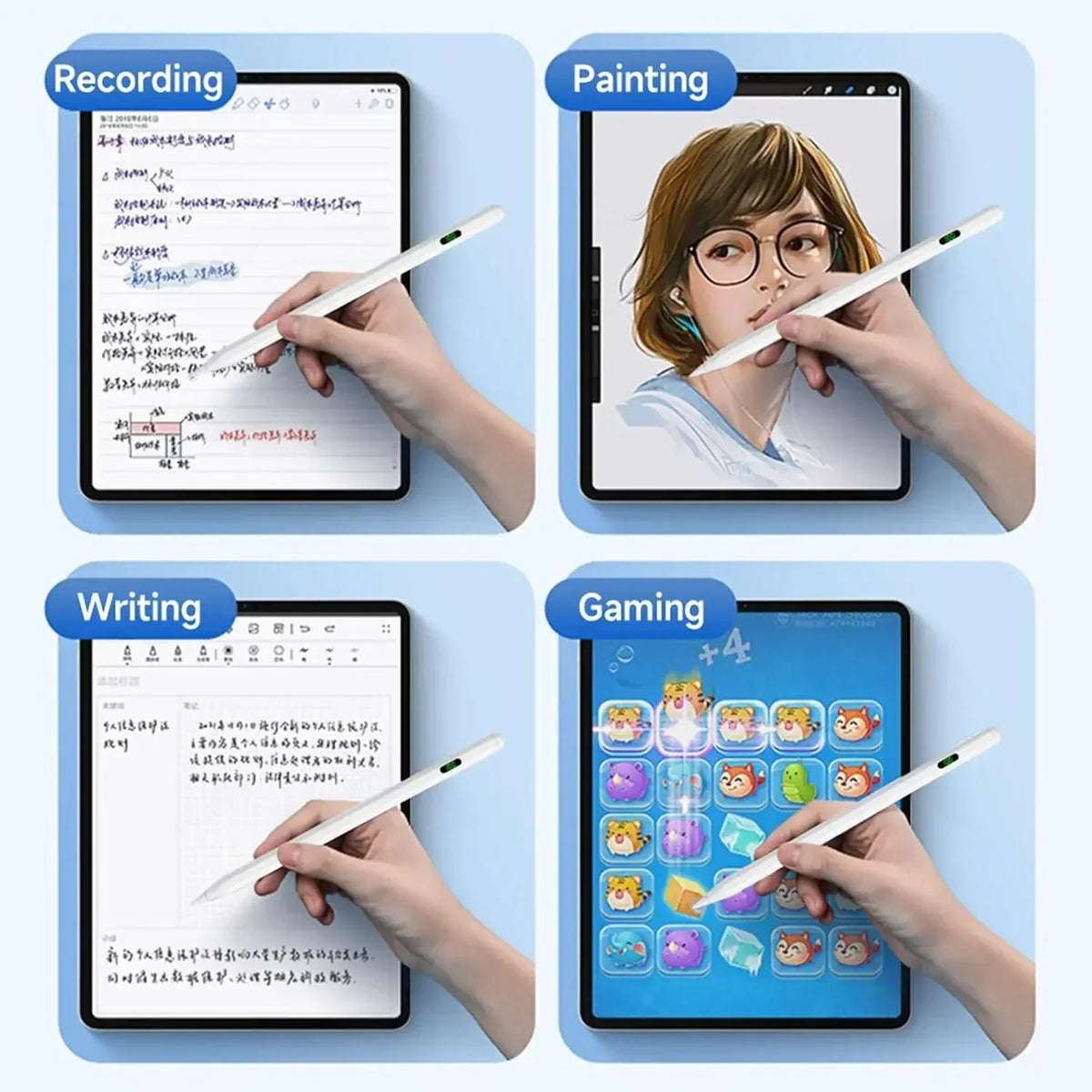 Universal Stylus Pen LED Power Display – iPad & Tablet