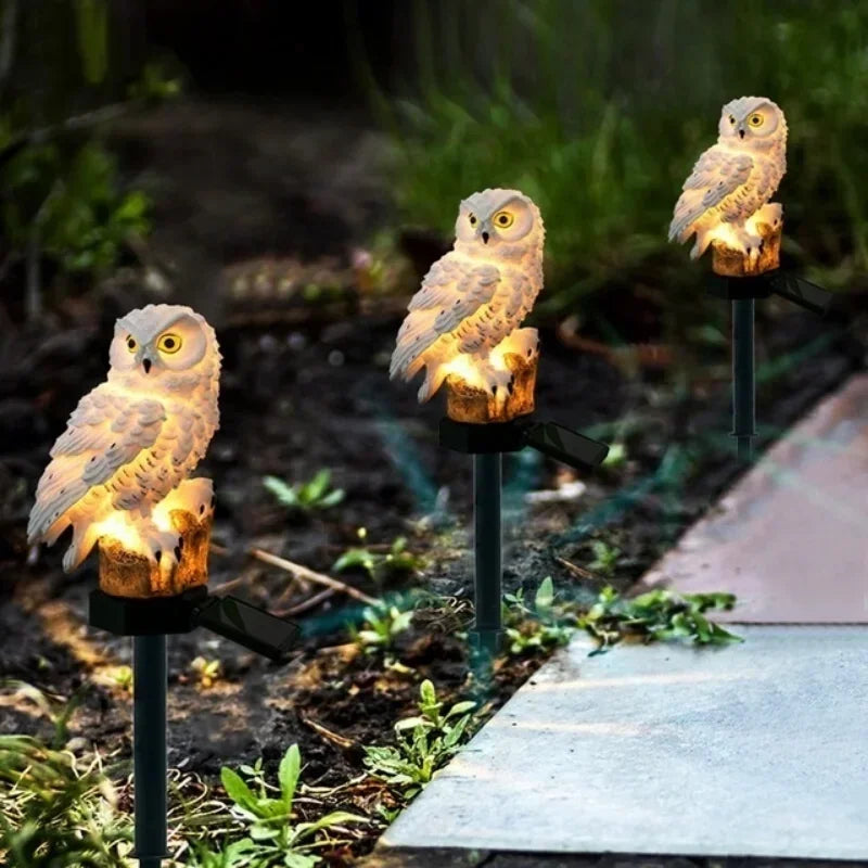 Solar Owl LED Garden Lawn Light – Waterproof Outdoor Pathway Lamp