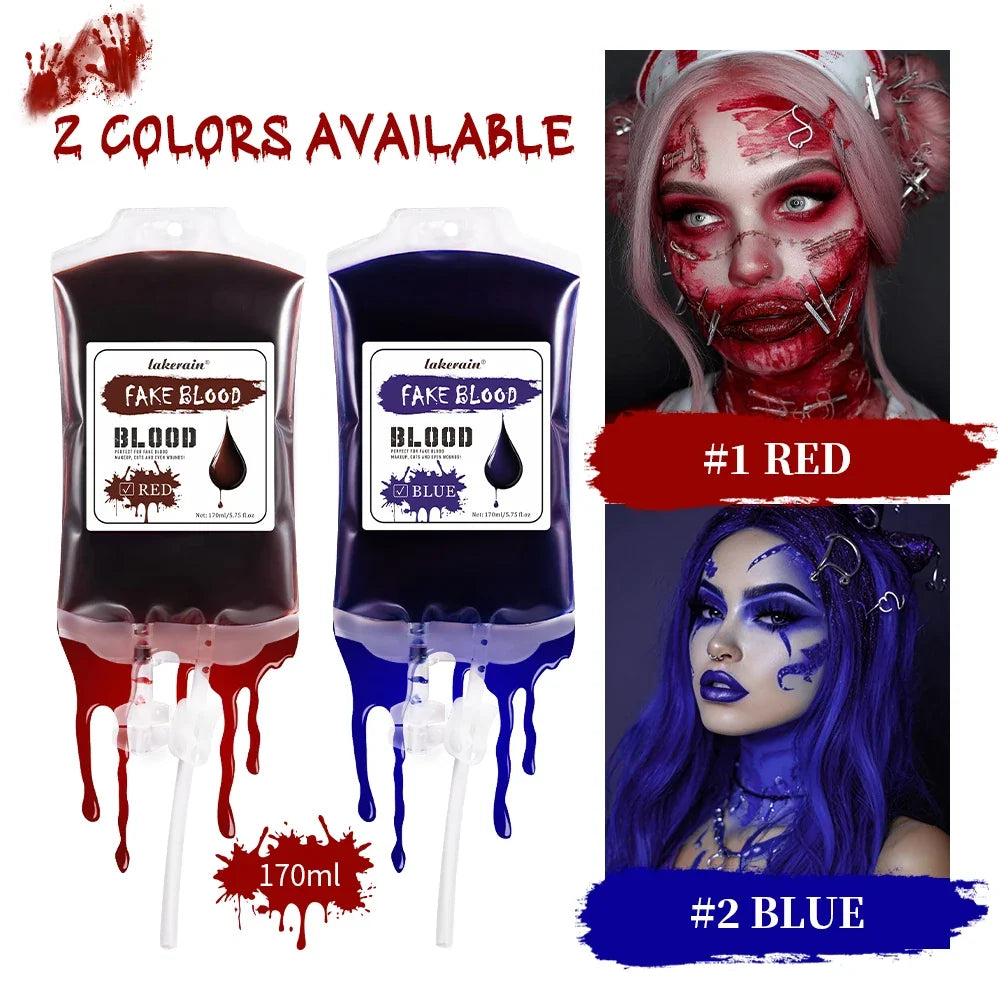 Halloween Blood Makeup Realistic Washable Fake Zombie Monster Clothes