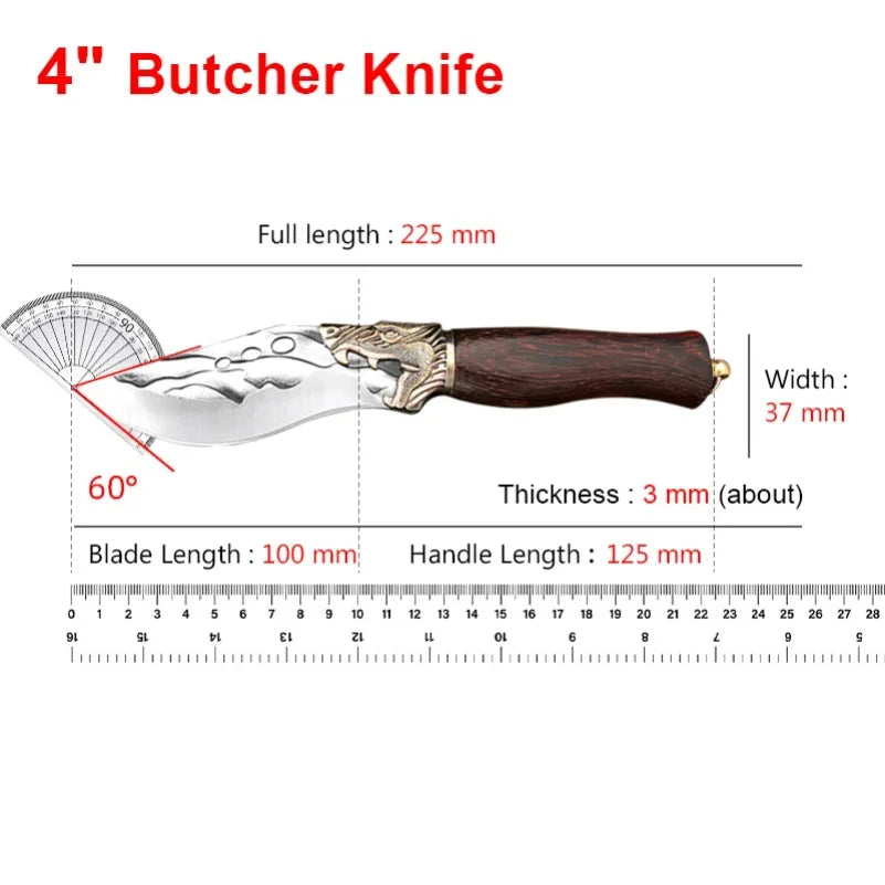 InLeung Hand Forged Boning Knife – Wood Handle Chef Knife