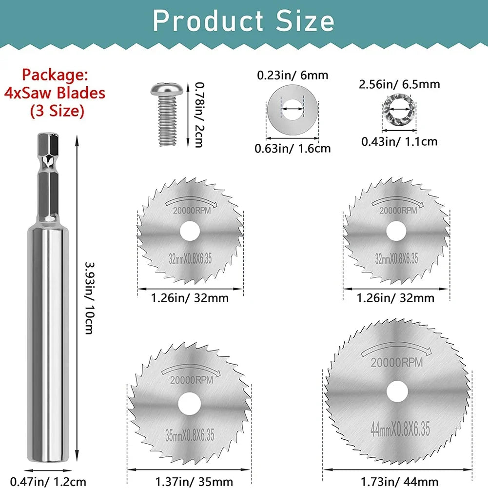 PVC Pipe Inside Cutter with 4 Saw Blades & 1/4" Hex Rod