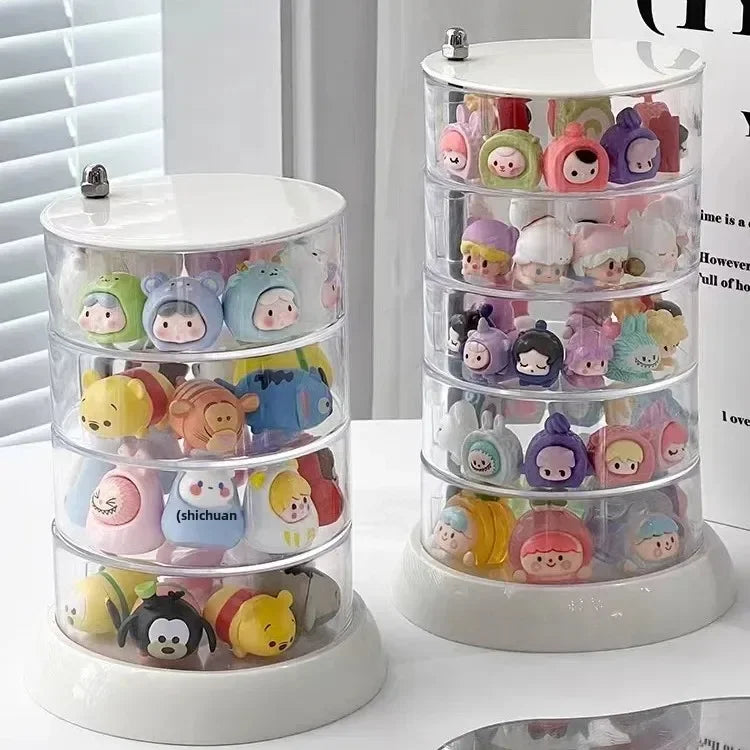 Rotating Multi-Layer Jewelry & Figurine Storage Box – Dustproof
