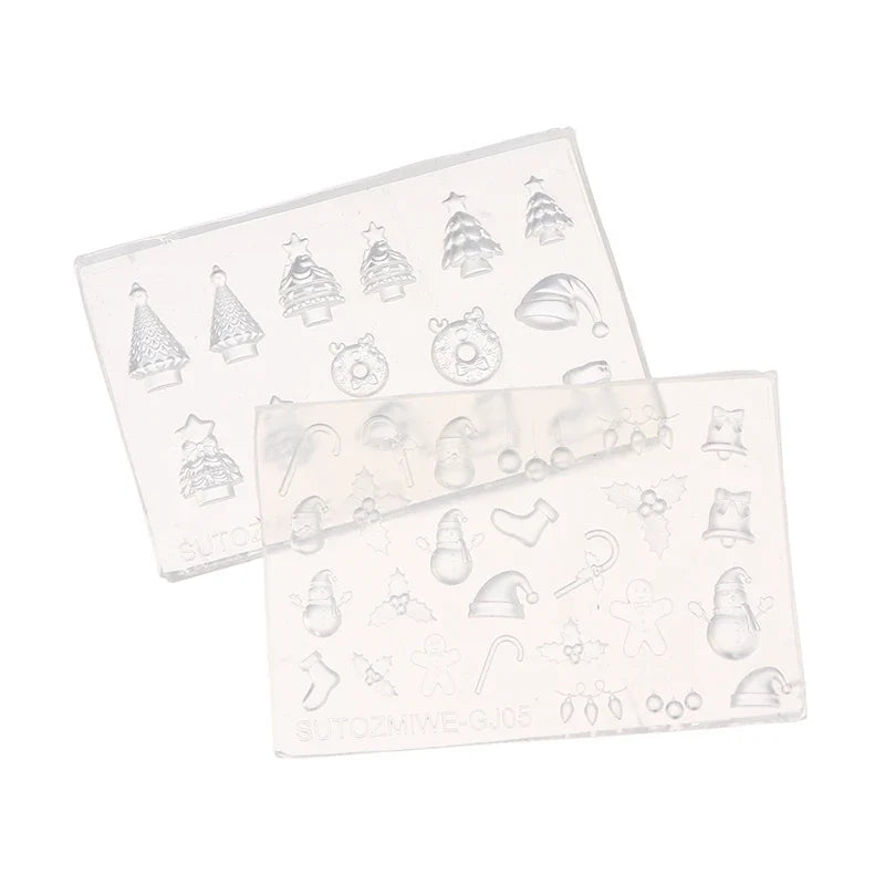 3D Christmas Silicone Nail Mold – DIY Nail Art Template