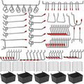 114-Pc Pegboard Hooks Set – Metal Hooks, Bins & Peg Locks
