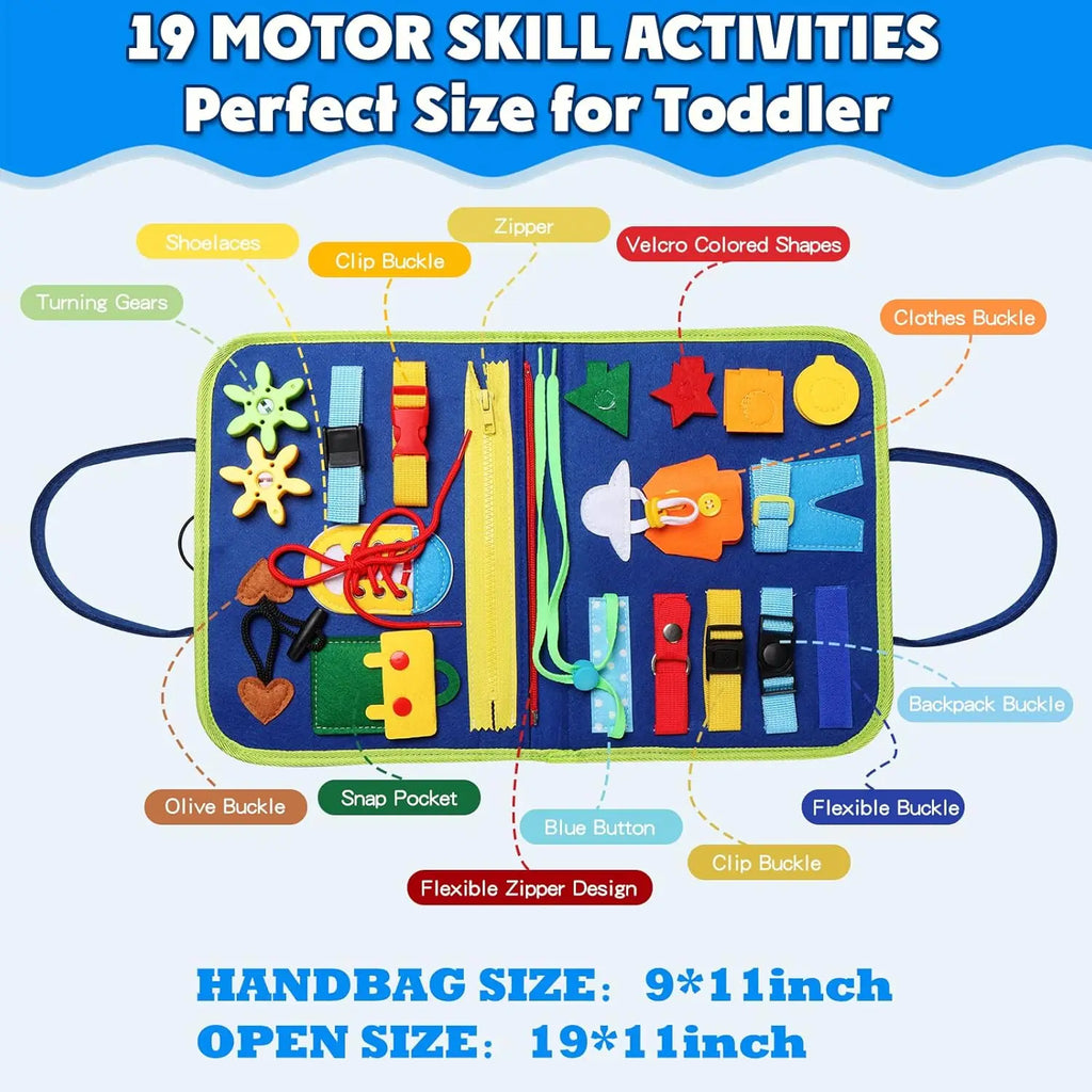 Montessori Busy Board 25-in-1 | Toddler Sensory Learning Toy