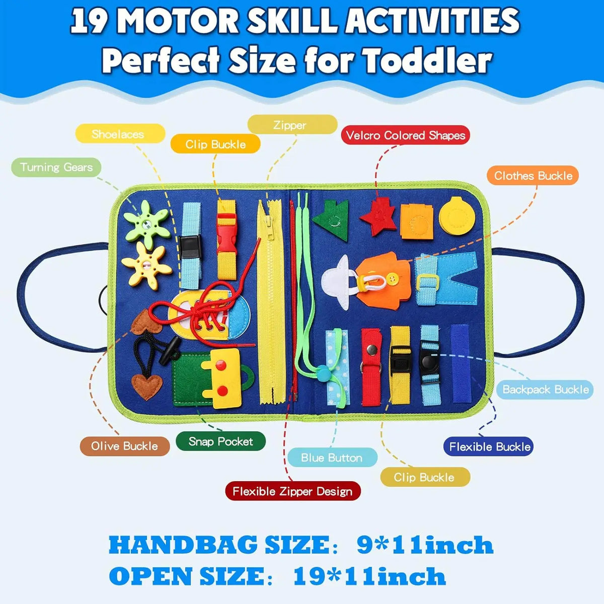 Montessori Busy Board 25-in-1 | Toddler Sensory Learning Toy