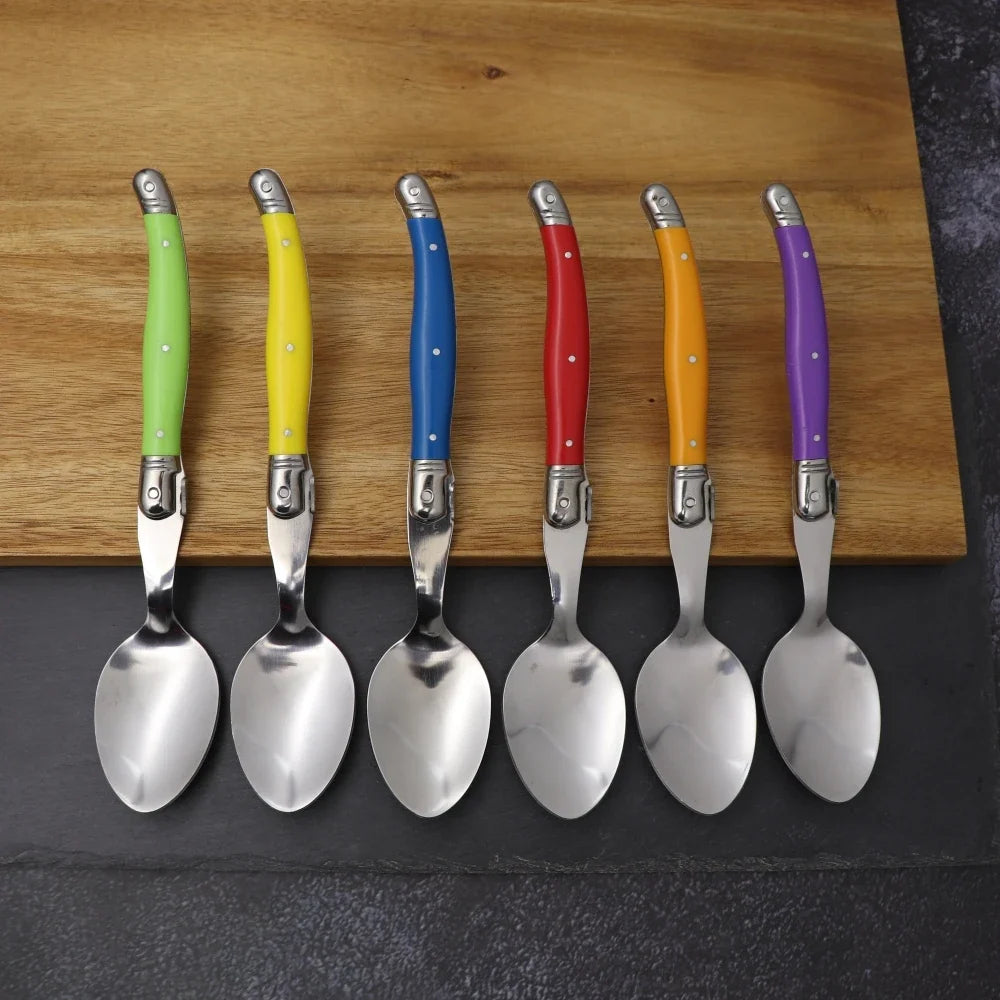 Laguiole Dinner Spoons Set of 6 – 8" Stainless Steel Tablespoons