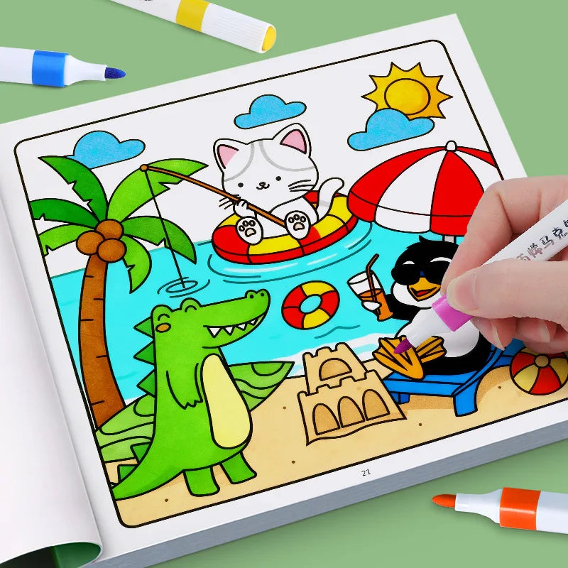 Children's Painted Painting Book Cozy Friend Cute Comfy Coloring
