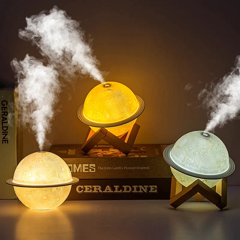 200ml 3D Planet Ultrasonic Aroma Diffuser & USB Night Light