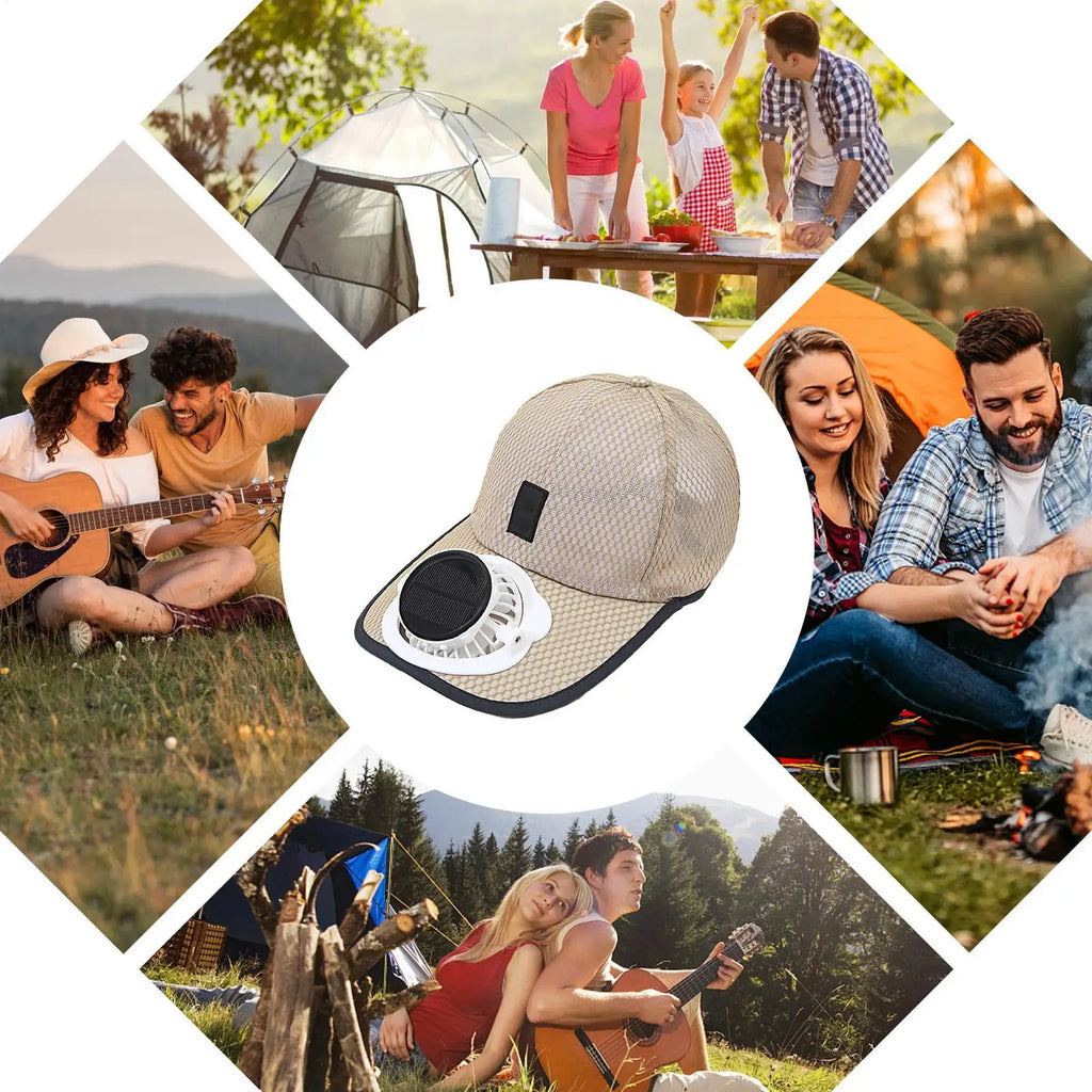 Solar Fan Sun Hat – Wide Brim, USB Rechargeable, Unisex