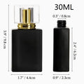 Matte Black Glass Perfume Spray Bottle 30ml 50ml Refillable