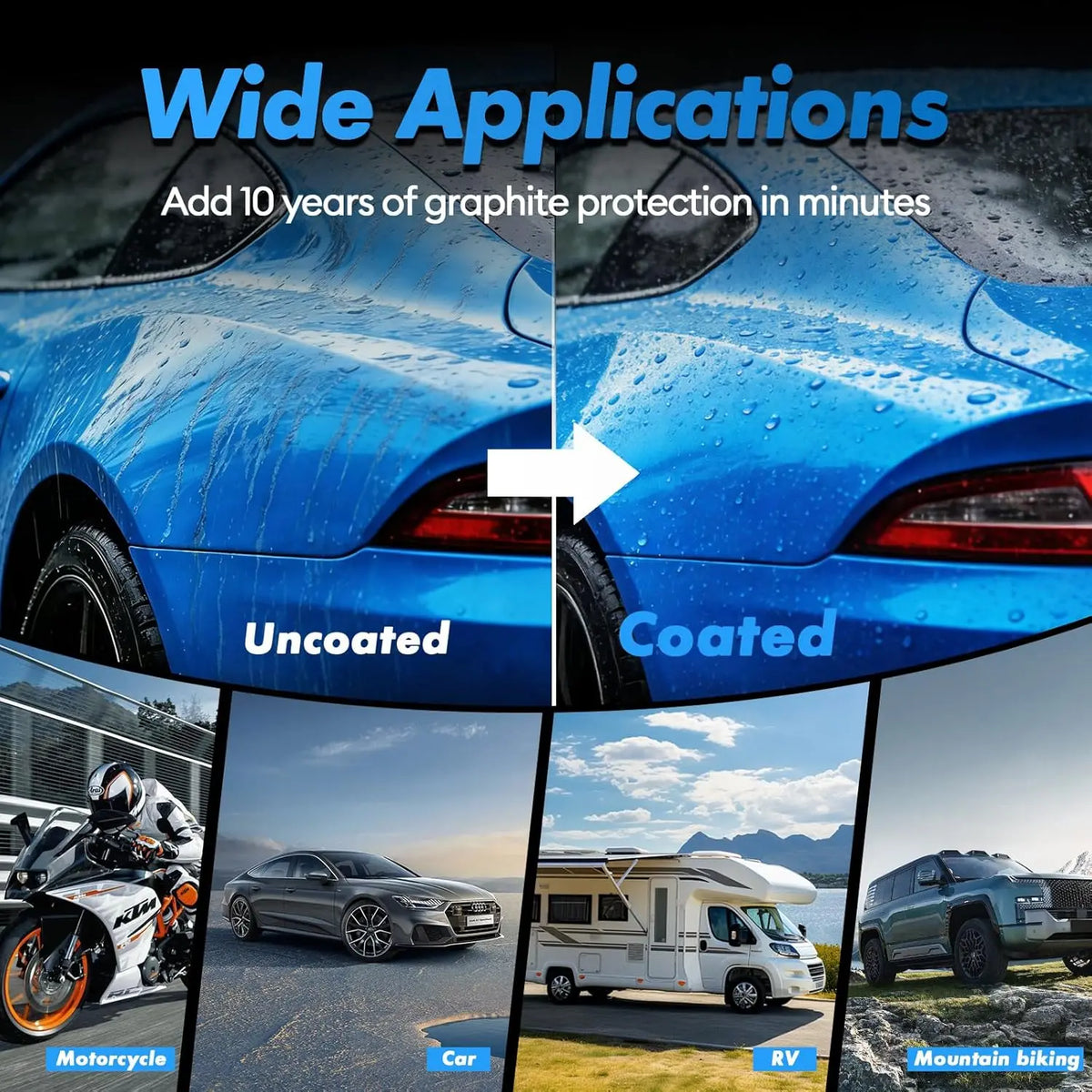 Cars Ceramic Coating 20H Graphene Auto Detailing Gloss Anti Scratch