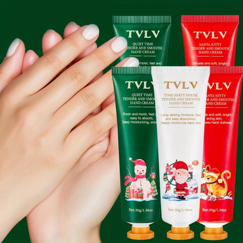5-Piece Christmas Hand Cream Gift Set | Moisturizing Squalane