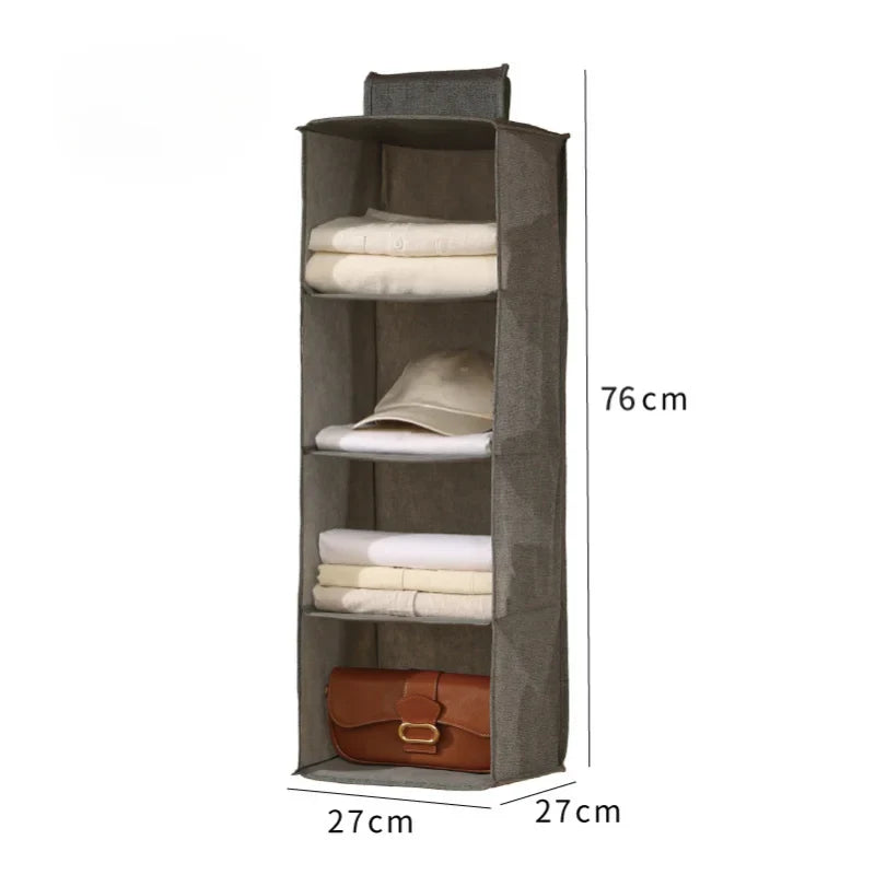 Non-woven Washable Wardrobe Multi-layer Folding Hanging Bra Organizer