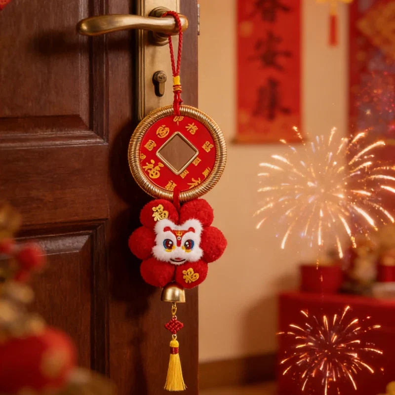 Year of the Horse Red Plush Hanging Ornament | Spring Festival