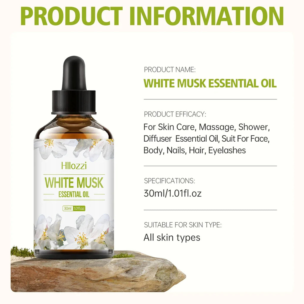 White Musk & Vanilla Essential Oil – Skin, Hair & Aromatherapy