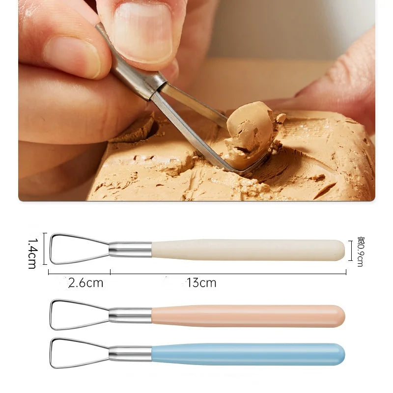 Bview Art Versatile Pottery Sculpting Tools 3 DIY Modeling Scrapers