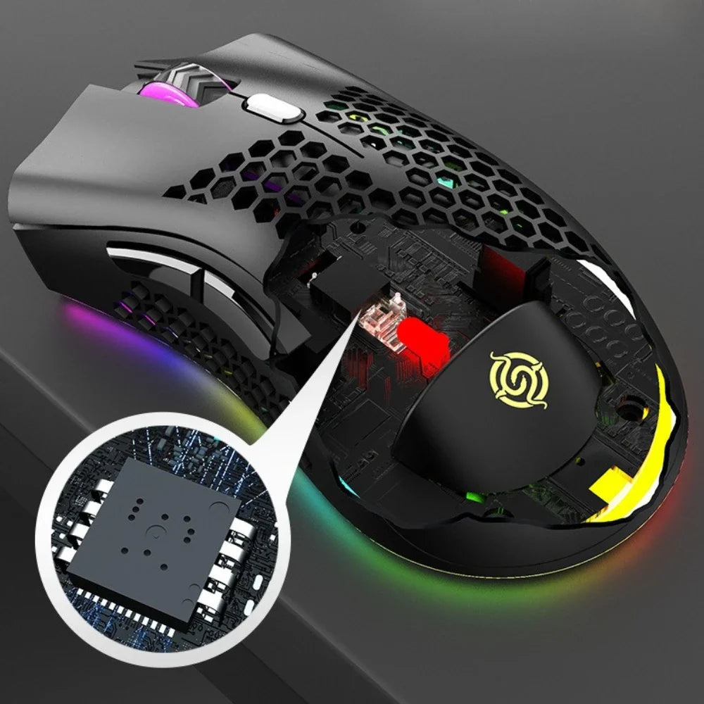 BM600 Wireless RGB Gaming Mouse – 2.4G Rechargeable Ergonomic