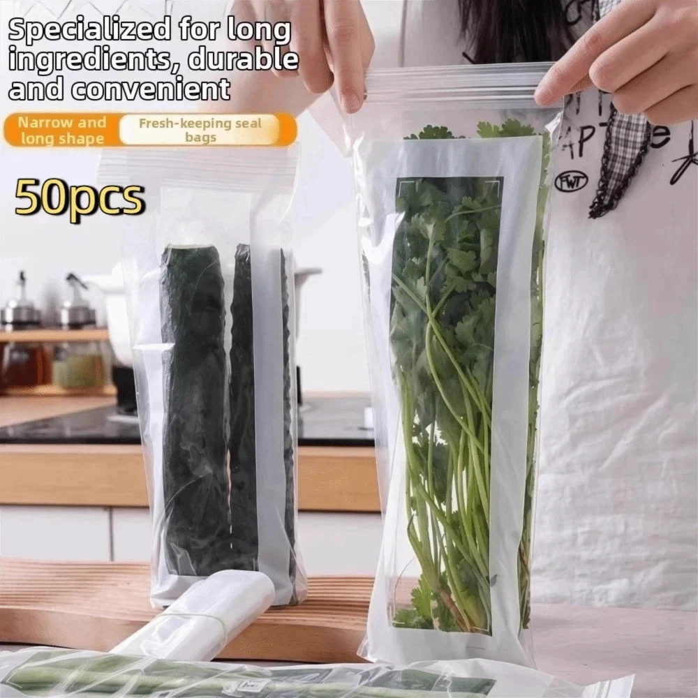 BPA-Free Sealed Leak-Proof Fridge Food Storage Bags – 50pcs