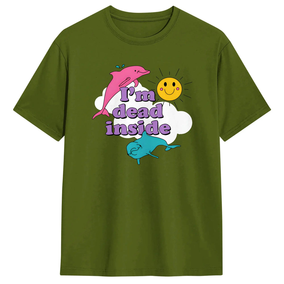 "I'm Dead Inside" Funny Oversized Cotton T-Shirt | Y2K Tee