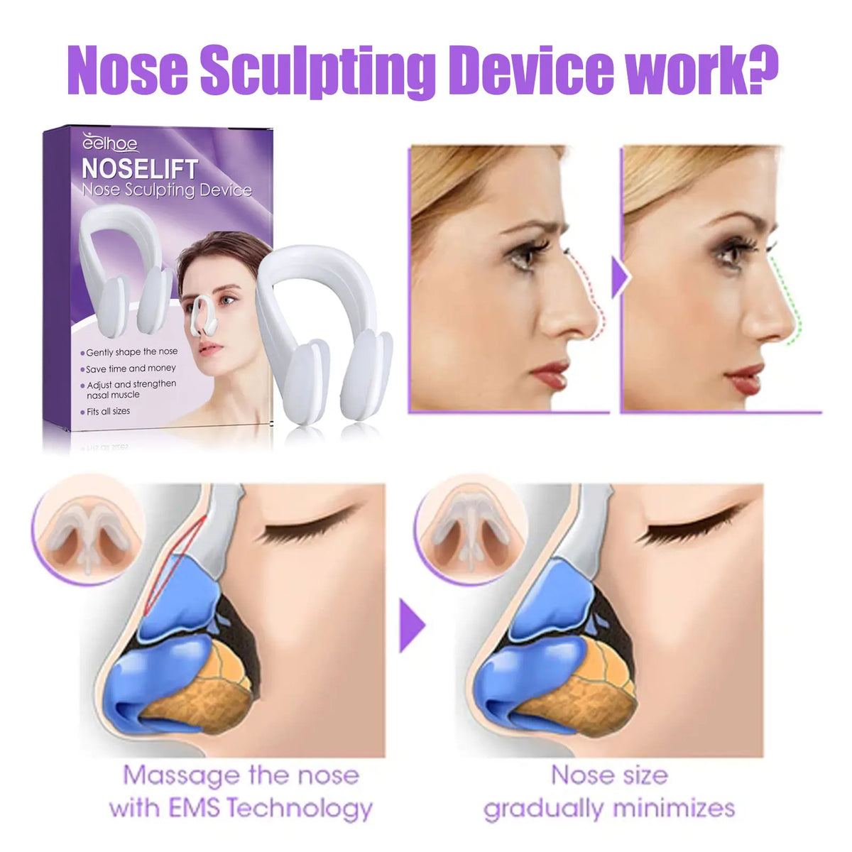 Silicone Nose Contour Clip – Facial Massager Beauty Tool