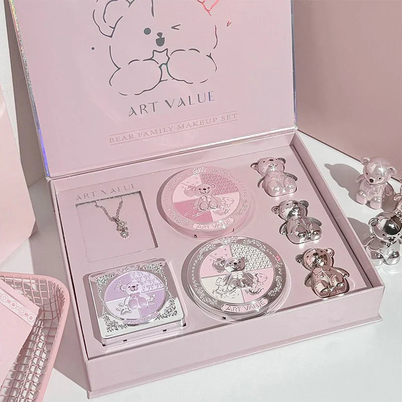 Art Value 7-Piece Makeup Set – Lip, Blush, Eye & Necklace