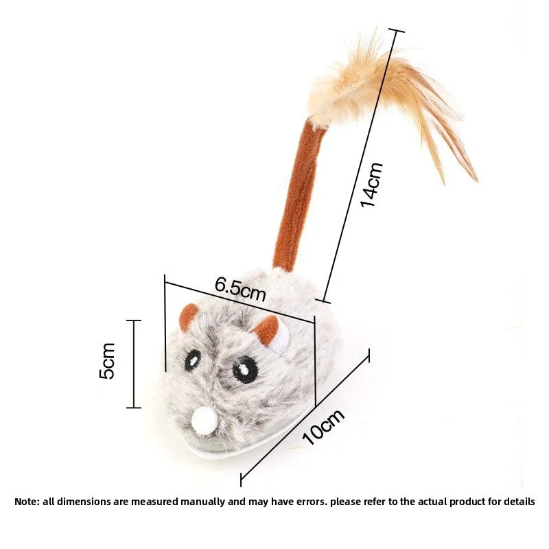 Interactive Electric Plush Mouse Cat Toy – Auto-Moving & Rechargeable