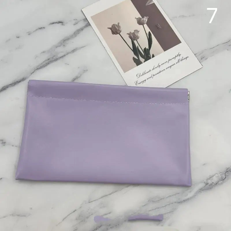 Self-Closing PU Leather Wallet – Passport & Card Organizer