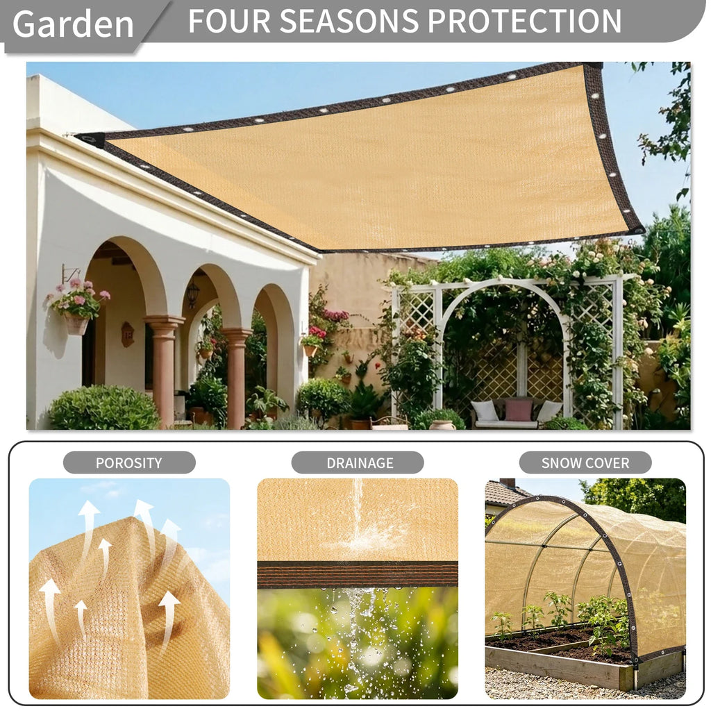 UV Sun Shade Net with Grommets | Garden & Outdoor Canopy