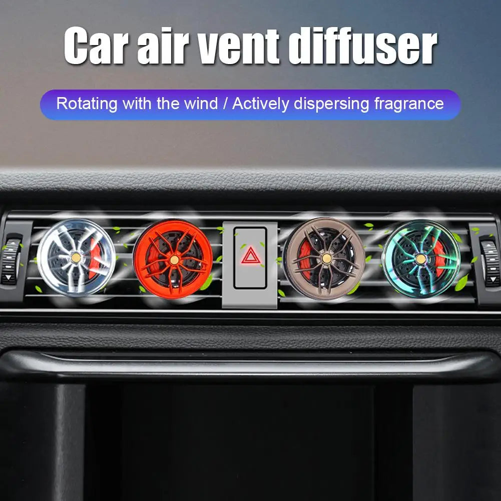 Sports Car Wheel Shape Air Freshener Vent Clip Rotatable Auto Outlet