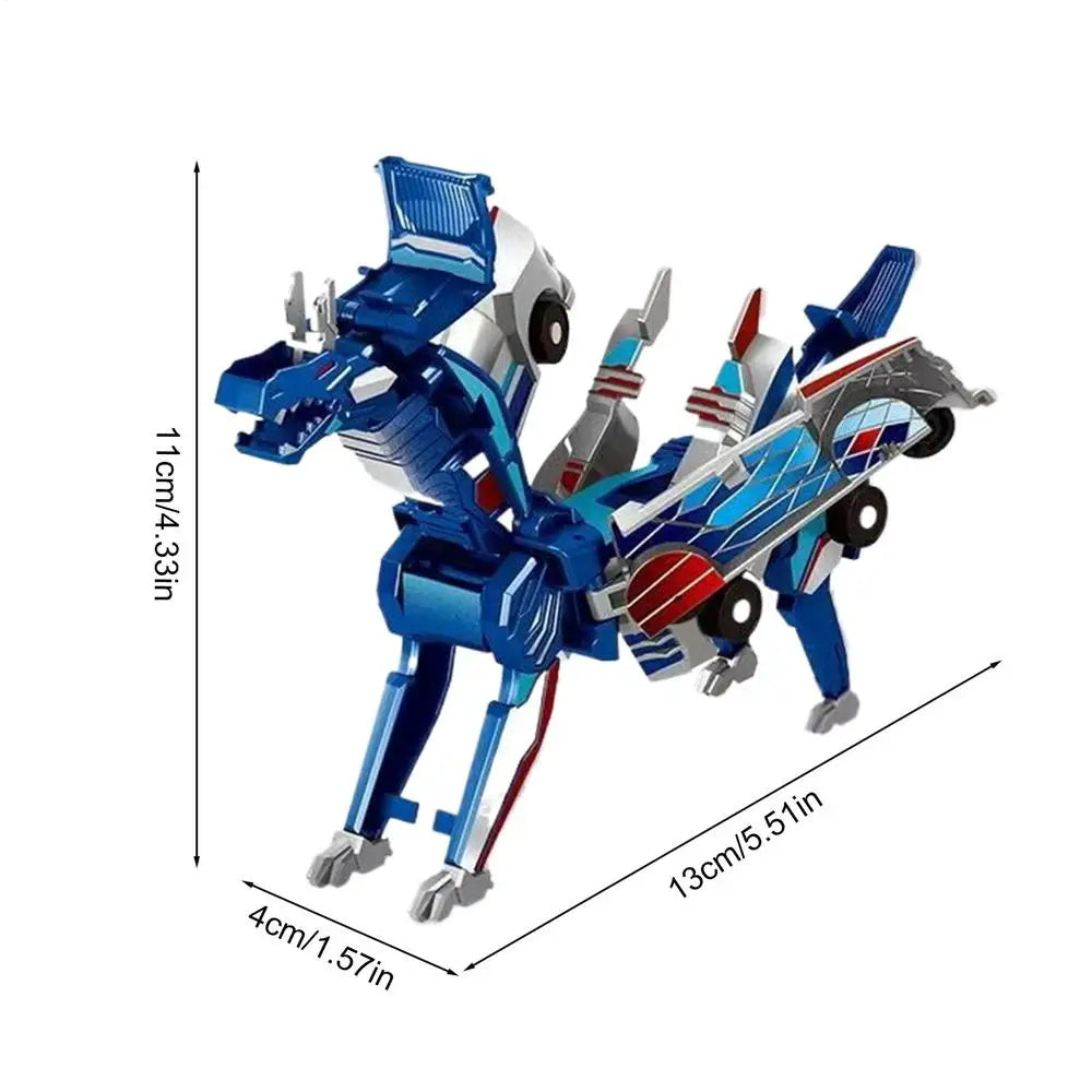 Dinosaur Car Toy Magnetic Dragon Toys Collision Transforming Fun Cars