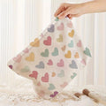 Portable Velvet Makeup Bag Colorful Heart-patterned Providing Women