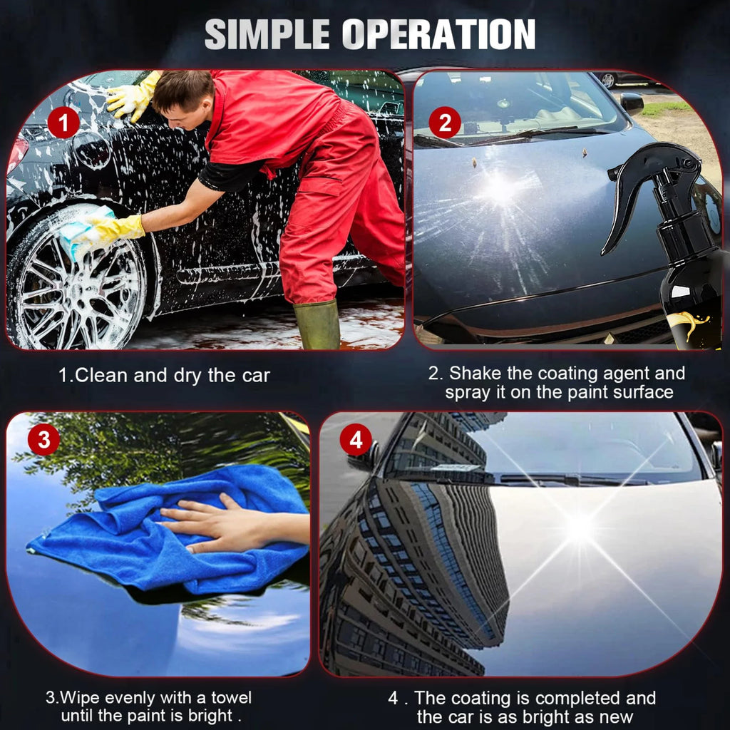 Ceramic Coating Quick Coat Spray – Waterless Wash & Wax Sealant
