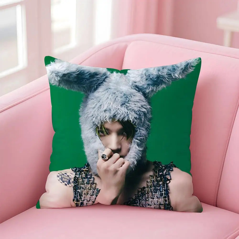 Kpop Ateez Double Sided Cushion Cover – Sofa, Car & Bedroom