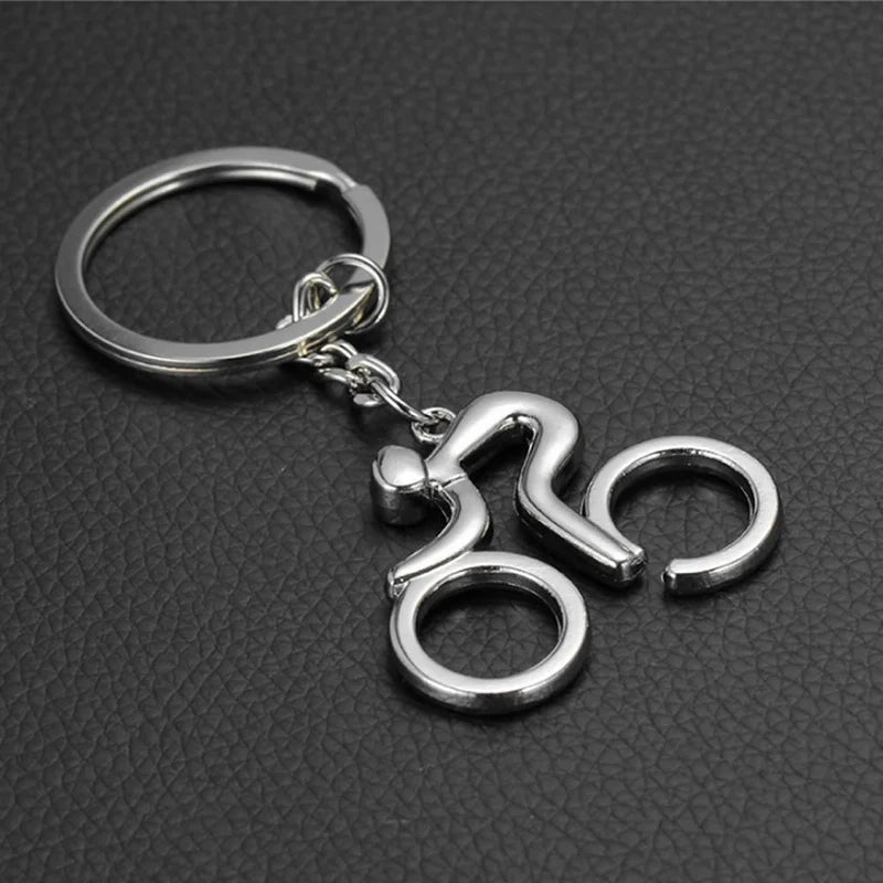 Metal Bicycle Cycling Keychain – Stainless Steel Bike Keyring