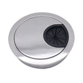 Chrome Zinc Alloy Desk Cable Hole Cover | Detachable Design