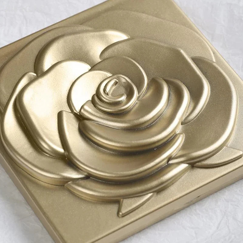 Retro Rose Double-Sided Pocket Compact Mirror | Makeup Tool